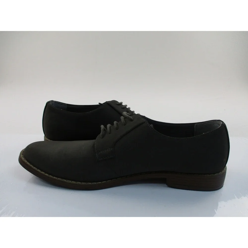 Perry Ellis Dress Shoes Mens 11.5 Gray Portfolio Ultra Foam Lace Up Oxford